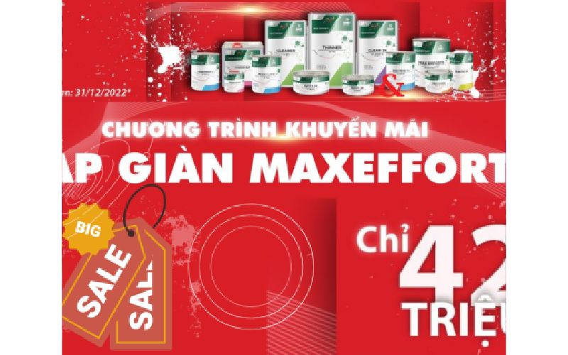 Tin tức Chương Trình Khuyến Mãi Lắp Giàn Sơn Max Effort Cực Sốc Cùng MT Paint