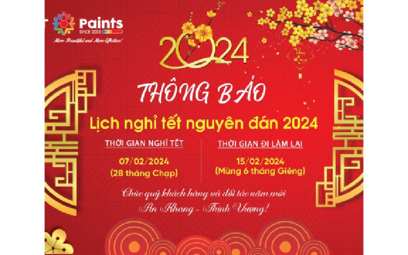 Tin tức Thông báo nghỉ tết Nguyên Đán 2024