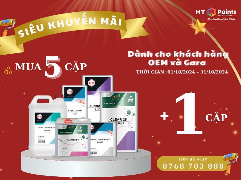 Sinh nhật MT Paint: Đại tiệc ưu đãi, quà tặng hấp dẫn dành cho khách hàng MT Paint