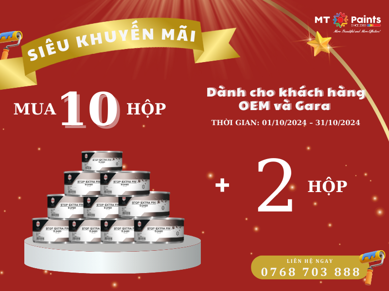 Sinh nhật MT Paint: Đại tiệc ưu đãi, quà tặng hấp dẫn dành cho khách hàng MT paint