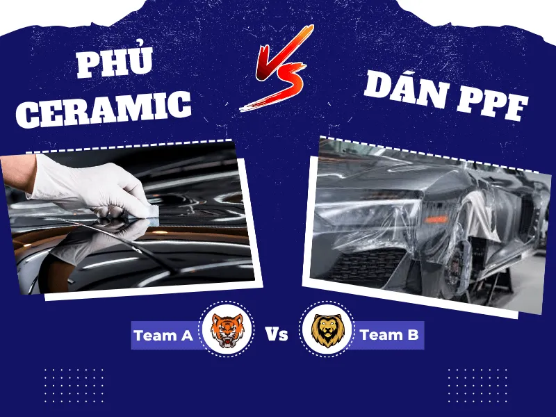So sánh 2 giải pháp: phủ ceramic và dán PPF – Giải pháp nào bảo vệ sơn xe tốt hơn? PHỦ CERAMIC VS DÁN PFF