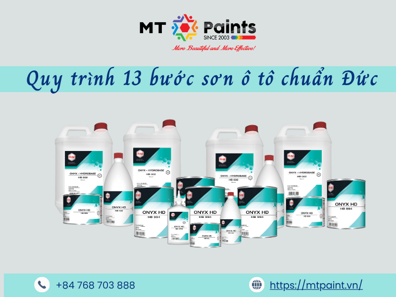 Sơn đổi màu xe ô tô: Quy trình 13 bước sơn ô tô chuẩn Đức