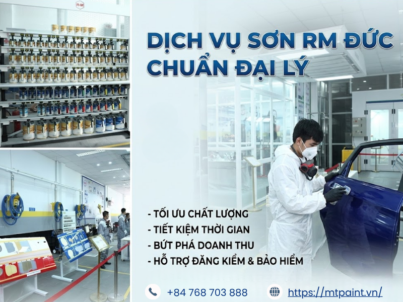 Phân phối sơn RM - Nâng cấp Gara chuẩn 5S tại TP.HCM với hệ thống sơn R-M Đức