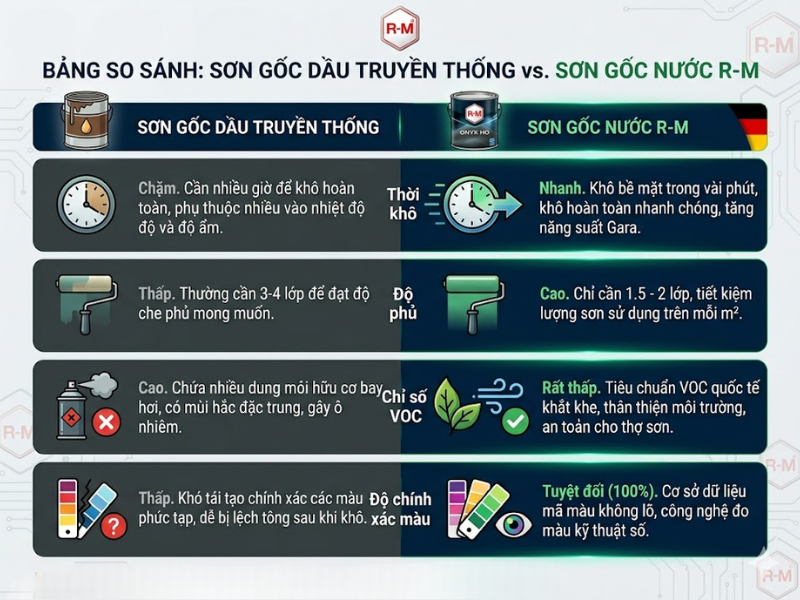 Sơn Gốc Nước R-M Là Gì? Tại Sao Các Hãng Xe Sang Tin Dùng? Anh chen 14