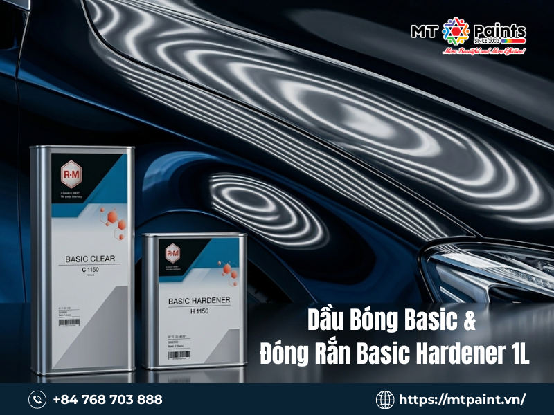 Dầu Bóng Basic & Đóng Rắn Basic Hardener 1L: Giải Pháp Hoàn Thiện Đẳng Cấp Cho Ô Tô