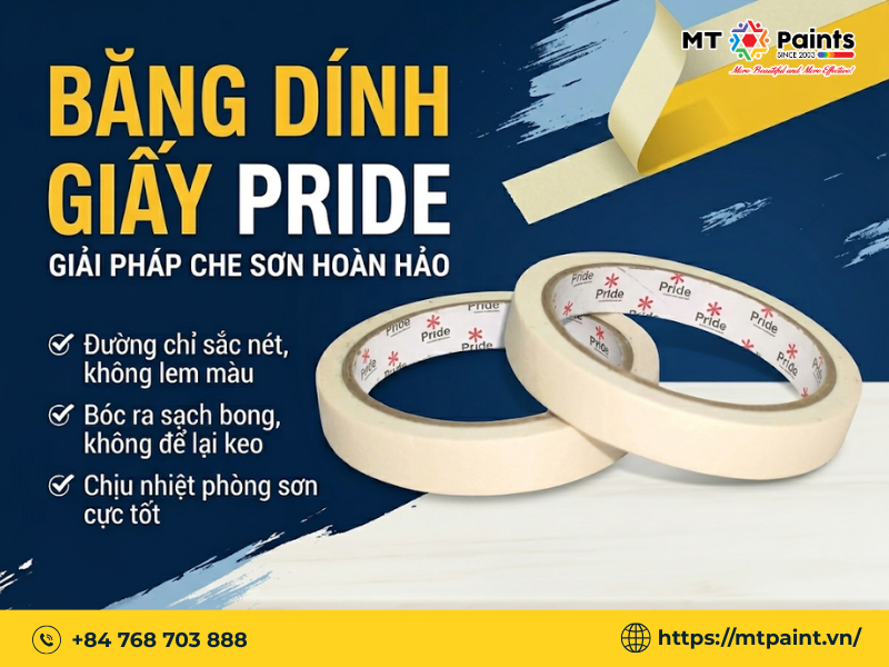 Băng Dính Pride - Giải Pháp Che Sơn Hoàn Hảo Cho Mọi Quy Trình Sơn Xe Ô Tô