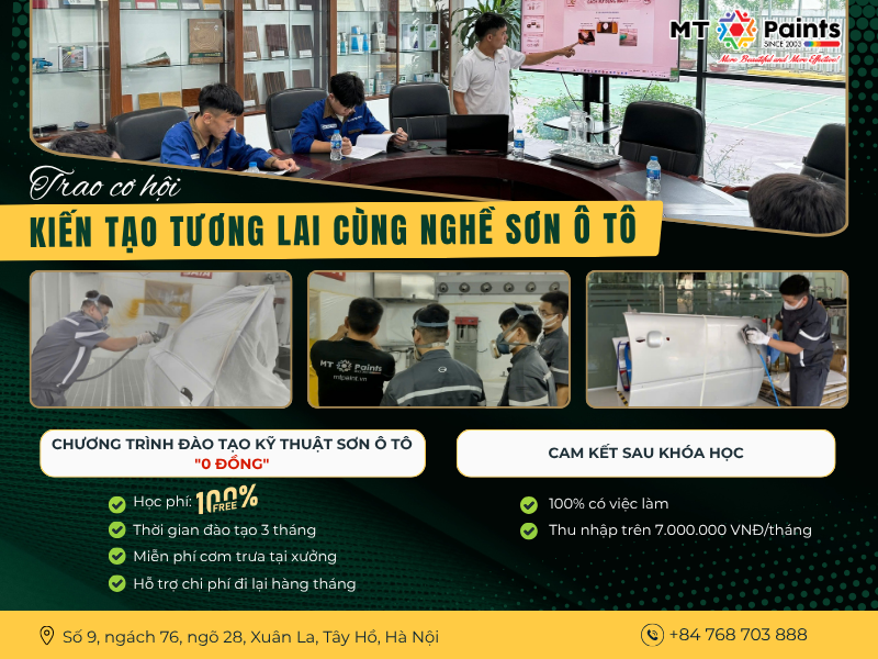 TRAO CƠ HỘI – KIẾN TẠO TƯƠNG LAI CÙNG NGHỀ SƠN Ô TÔ