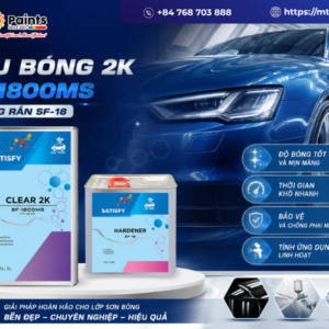 Satisfy- Dầu bóng 2k SF-1800MS + Đóng rắn: Giải Pháp Phủ Bóng Hoàn Hảo Cho Ô Tô