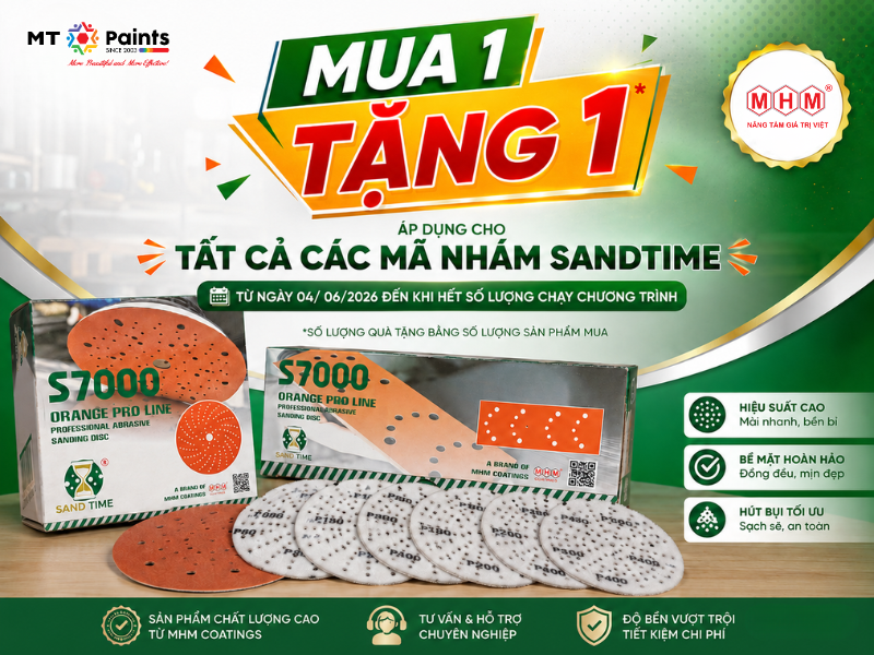 Khuyến Mãi Chào Hè 2026: Mua 1 Tặng 1 Nhám Mài Sandtime Tại Sơn MT