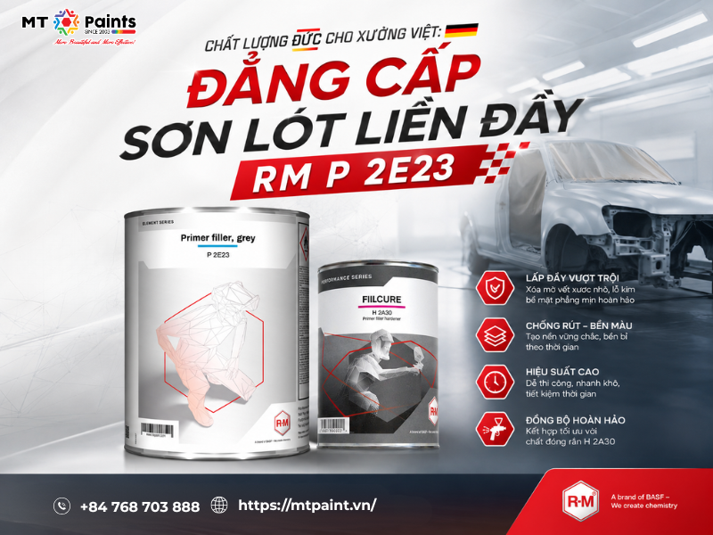 Chất Lượng Đức Cho Xưởng Việt: Đẳng Cấp Sơn Lót Liền Đầy RM P 2E23