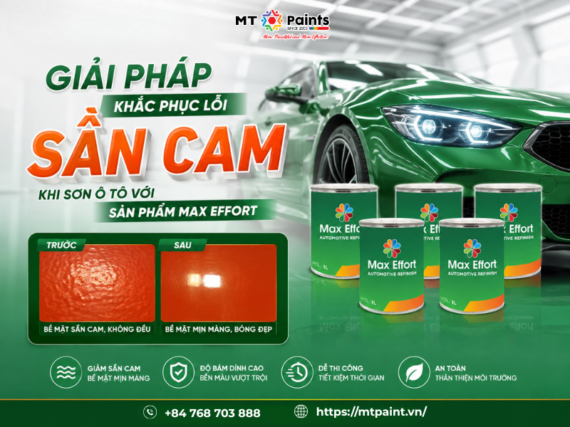 Giải Pháp Khắc Phục Lỗi Sần Cam Khi Sơn Ô Tô Với Sản Phẩm Max Effort