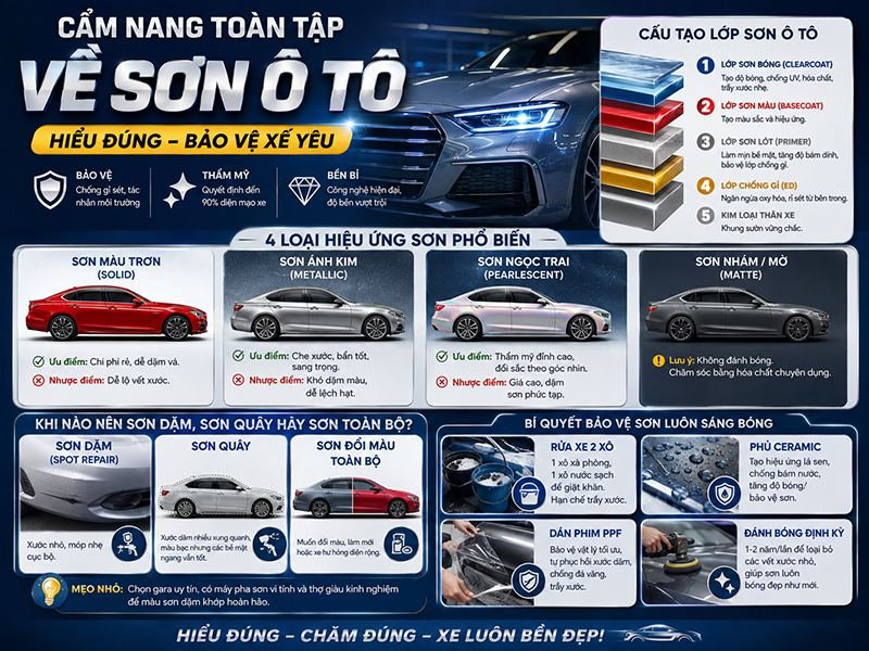 Cẩm nang toàn tập về sơn ô tô