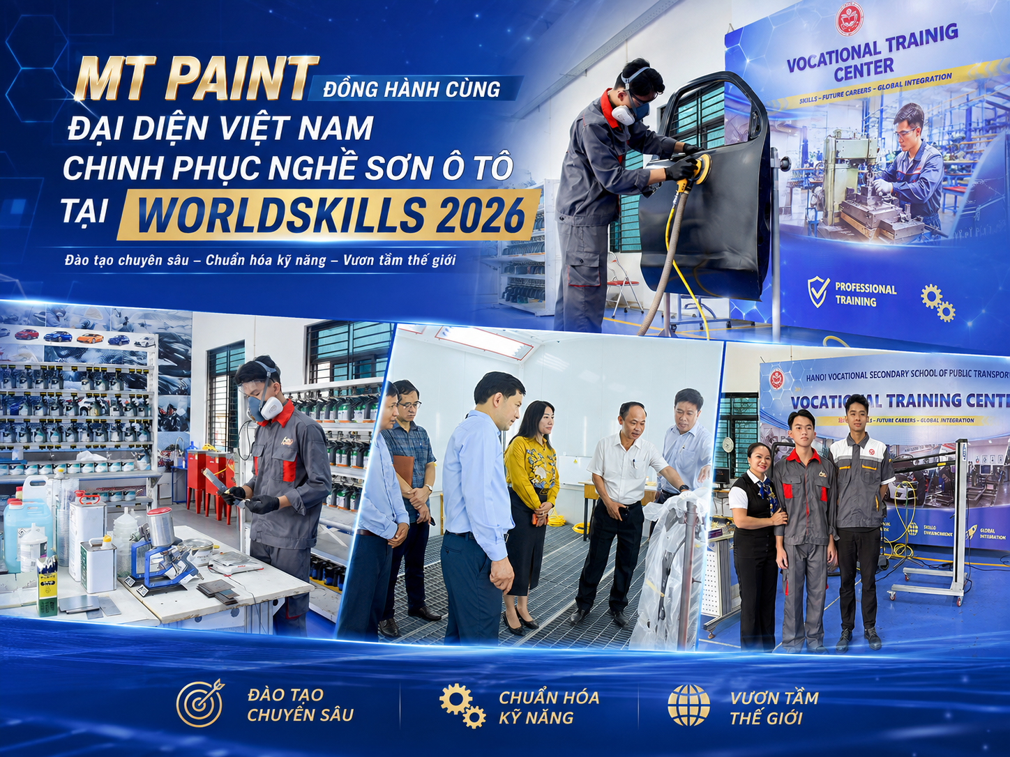 MT Paint Đồng Hành Cùng Đại Diện Việt Nam Chinh Phục Nghề Sơn Ô Tô Tại WorldSkills 2026