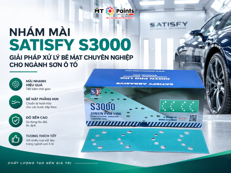 Nhám Mài Satisfy – Giải Pháp Xử Lý Bề Mặt Hiệu Quả Cho Ngành Sơn