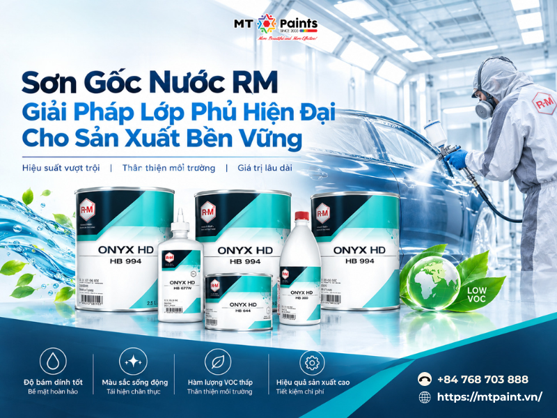 Sơn Gốc Nước RM - Giải Pháp Lớp Phủ Hiện Đại Cho Sản Xuất Bền Vững